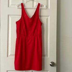 Gentle Fawn Red Sleeveless V-Neck Dress